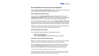 August – Children’s Eye Health thumbnail